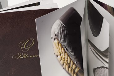 Grafikdesign Firmenbroschüre „O Sohle mio” Josef Peifer Schuhkomponenten Ausschnitt