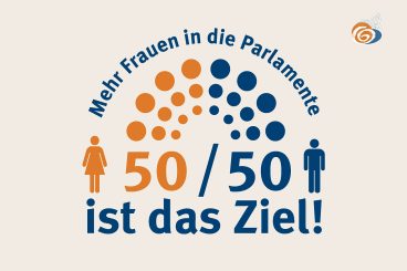 Frauenrat Saarland 50 50 ist das Ziel Mehr Frauen in die Parlamente Postkarte